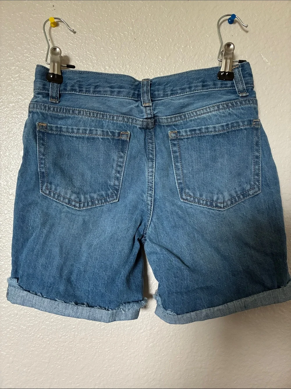 The Children's Place Light Blue Denim Shorts with Rolled Hem